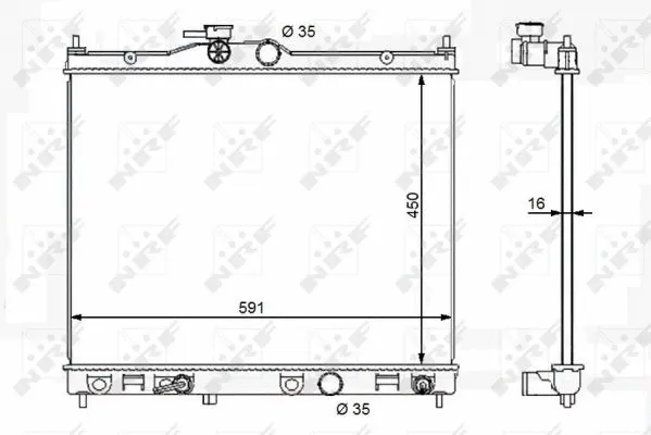 Variklio aušinimo radiatorius NRF 59119