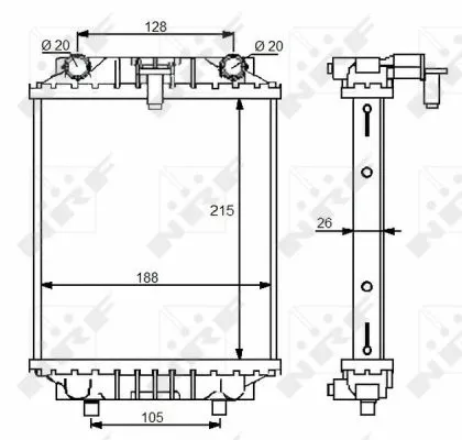 Variklio aušinimo radiatorius NRF 59125