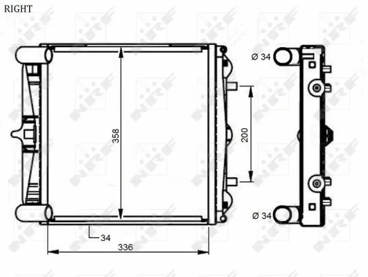 Variklio aušinimo radiatorius NRF 59131