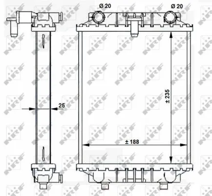 Variklio aušinimo radiatorius NRF 59183