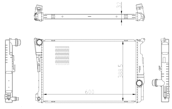 Variklio aušinimo radiatorius NRF 59228