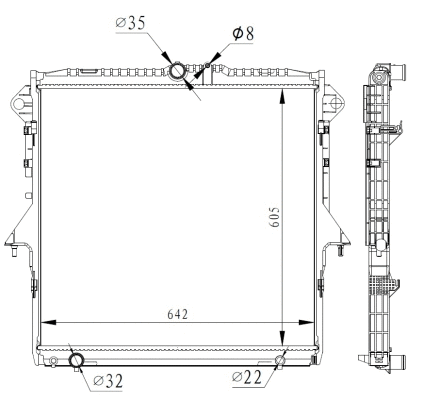 Variklio aušinimo radiatorius NRF 59261