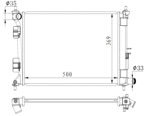 Variklio aušinimo radiatorius NRF 59263