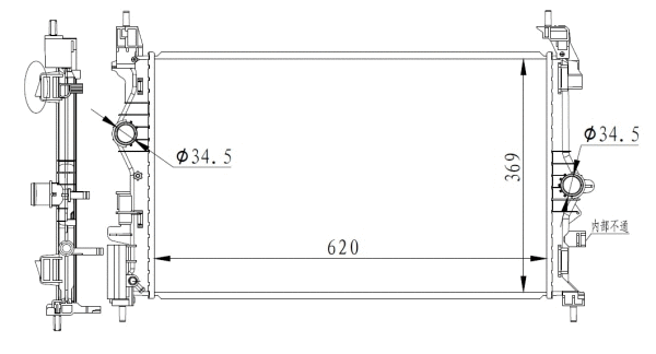 Variklio aušinimo radiatorius NRF 59265