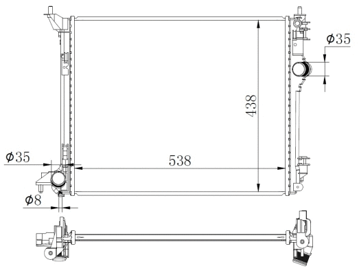 Variklio aušinimo radiatorius NRF 59270