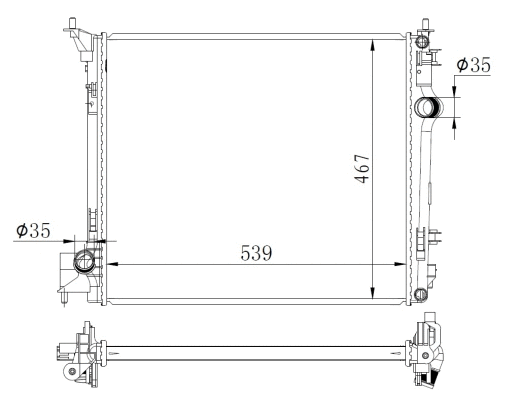 Variklio aušinimo radiatorius NRF 59271