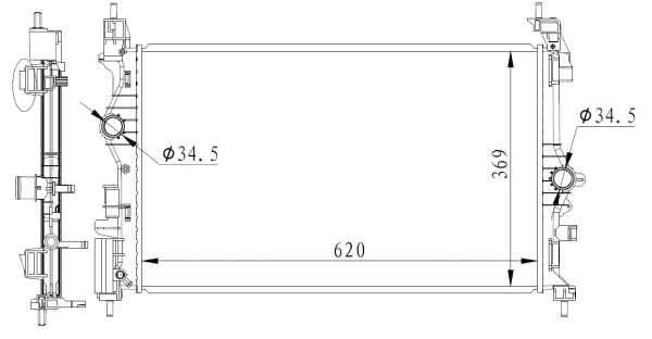 Variklio aušinimo radiatorius NRF 59272