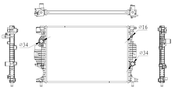 Variklio aušinimo radiatorius NRF 59284