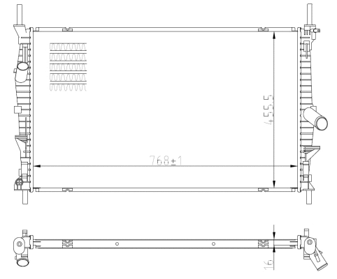 Variklio aušinimo radiatorius NRF 59293