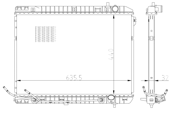 Variklio aušinimo radiatorius NRF 59297