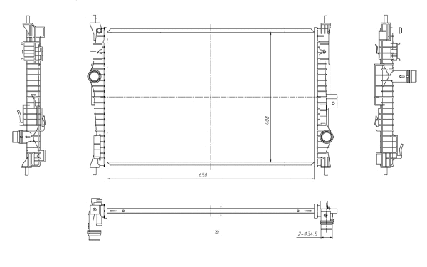 Variklio aušinimo radiatorius NRF 59302