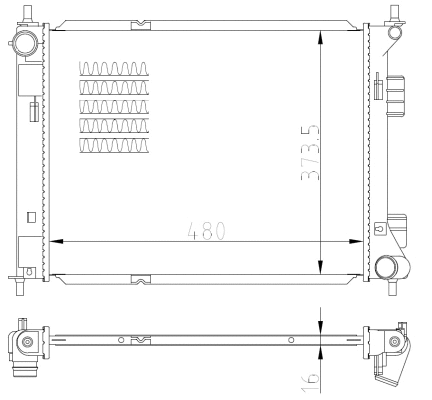 Variklio aušinimo radiatorius NRF 59315