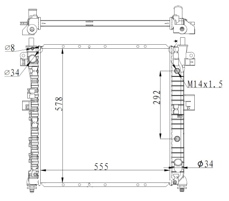 Variklio aušinimo radiatorius NRF 59342