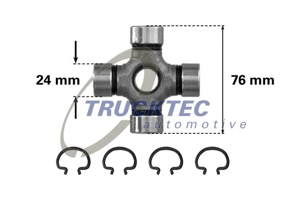Lankstusis šarnyras (granata) TRUCKTEC AUTOMOTIVE 02.34.004