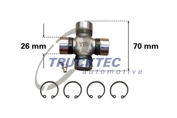Lankstusis šarnyras (granata) TRUCKTEC AUTOMOTIVE 02.34.011