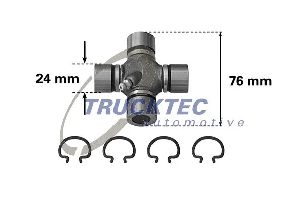 Lankstusis šarnyras (granata) TRUCKTEC AUTOMOTIVE 02.34.017