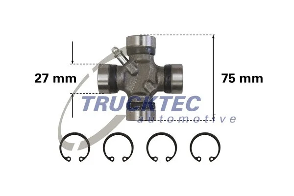 Lankstusis šarnyras (granata) TRUCKTEC AUTOMOTIVE 02.34.041