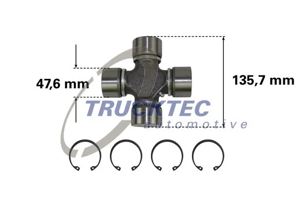 Lankstusis šarnyras (granata) TRUCKTEC AUTOMOTIVE 05.34.008
