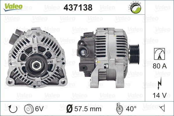 Kintamosios srovės generatorius VALEO 437138