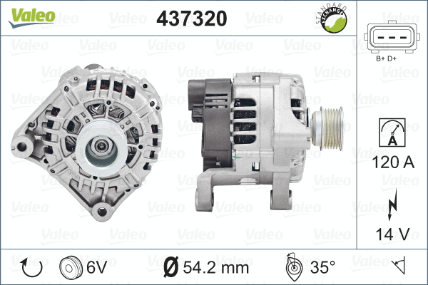 Kintamosios srovės generatorius VALEO 437320
