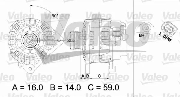 Kintamosios srovės generatorius VALEO 437444