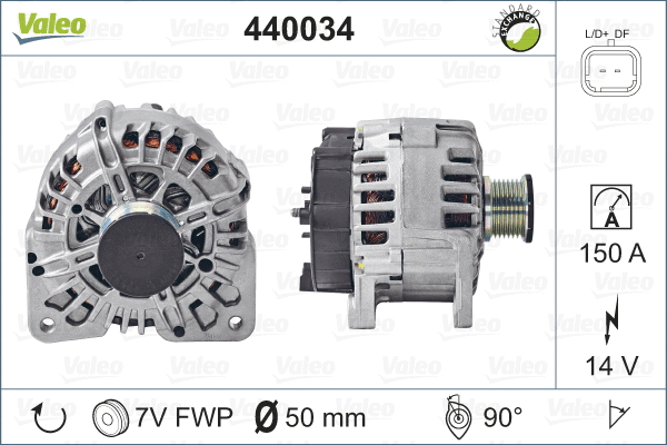 Kintamosios srovės generatorius VALEO 440034