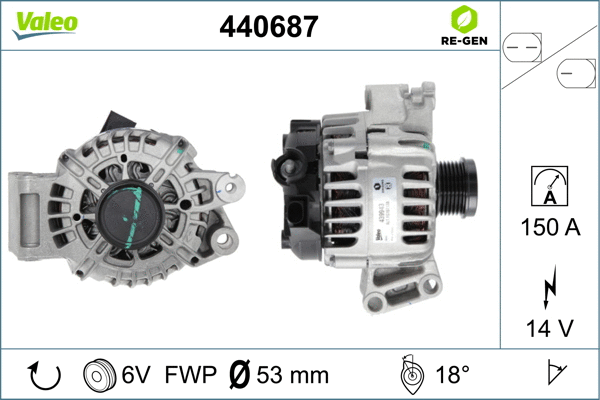 Kintamosios srovės generatorius VALEO 440687