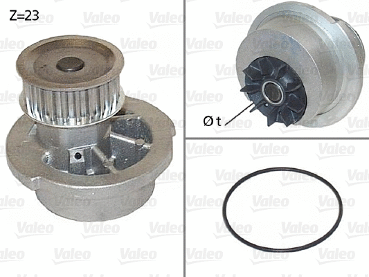 Variklio aušinimo Vandens siurblys VALEO 506308