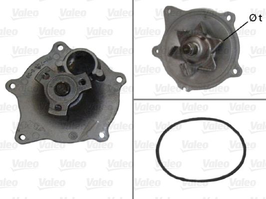 Variklio aušinimo Vandens siurblys VALEO 506454