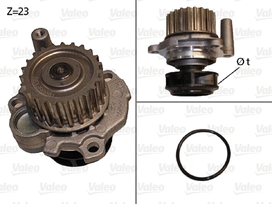 Variklio aušinimo Vandens siurblys VALEO 506532