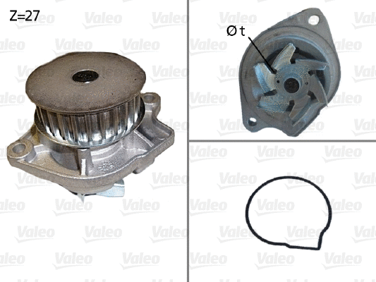 Variklio aušinimo Vandens siurblys VALEO 506576