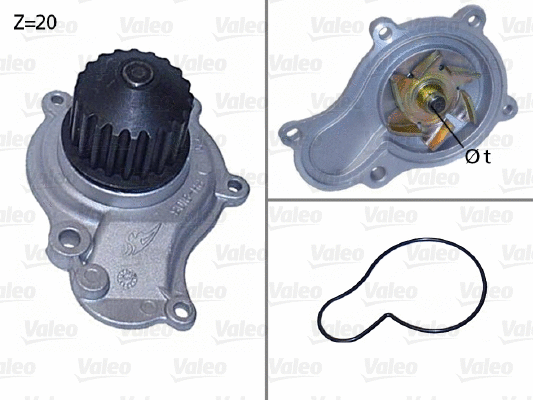 Variklio aušinimo Vandens siurblys VALEO 506605