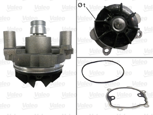 Variklio aušinimo Vandens siurblys VALEO 506709