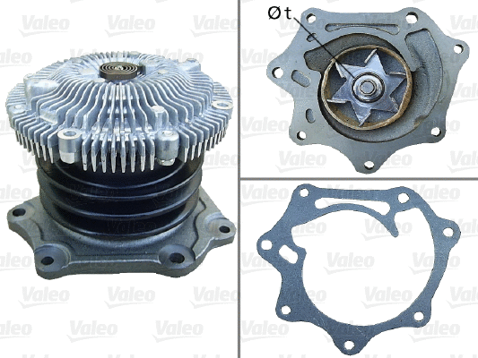 Variklio aušinimo Vandens siurblys VALEO 506733