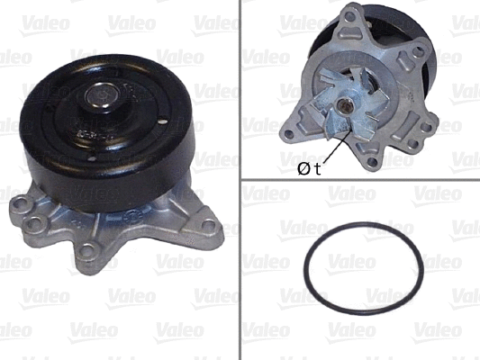 Variklio aušinimo Vandens siurblys VALEO 506844
