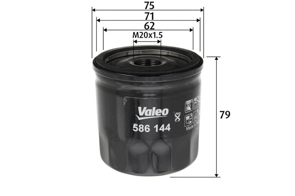 Alyvos filtras VALEO 586144