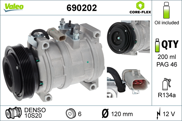 Oro kondicionieriaus kompresorius VALEO 690202