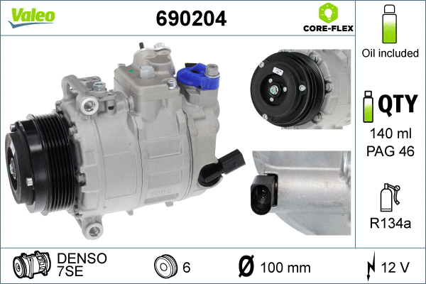Oro kondicionieriaus kompresorius VALEO 690204