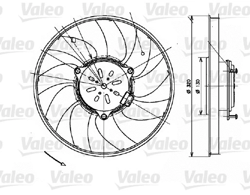 Radiatoriaus ventiliatorius VALEO 696082