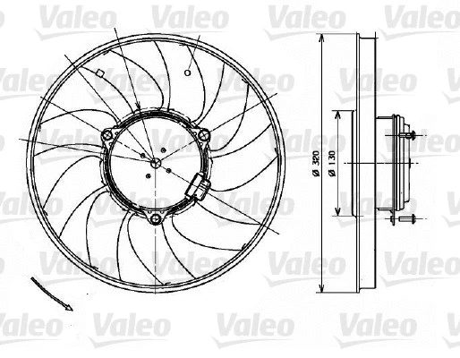 Radiatoriaus ventiliatorius VALEO 696083