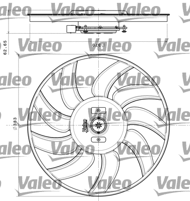 Radiatoriaus ventiliatorius VALEO 696350