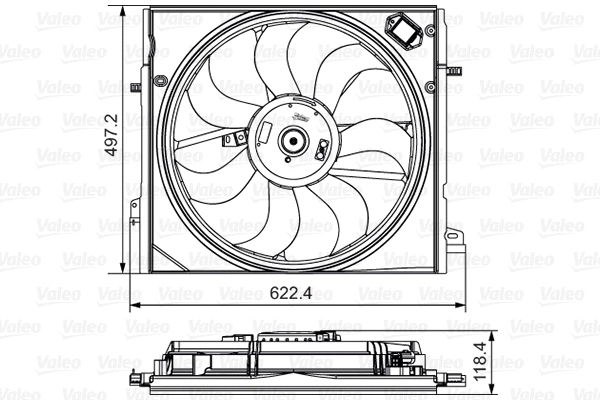 Radiatoriaus ventiliatorius VALEO 698582
