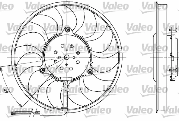 Radiatoriaus ventiliatorius VALEO 698611