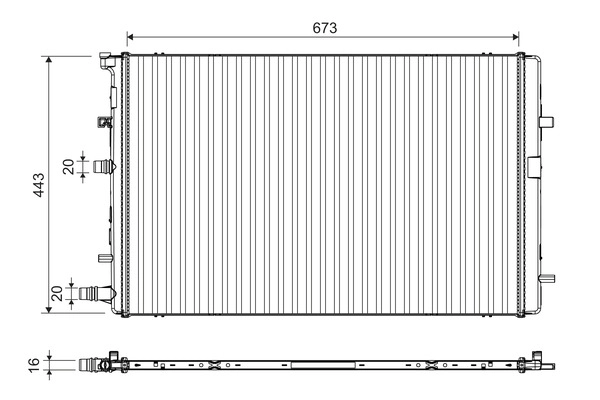 Variklio aušinimo radiatorius VALEO 701395