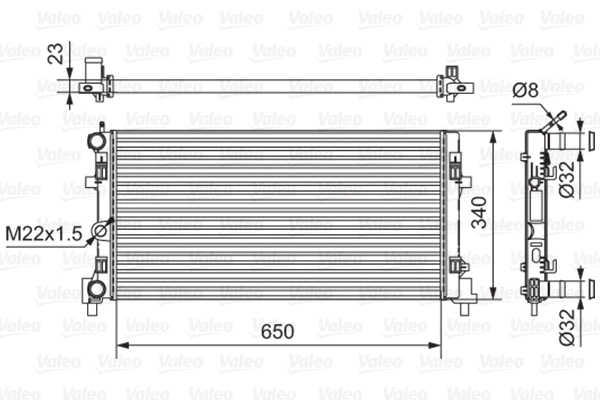 Variklio aušinimo radiatorius VALEO 701522