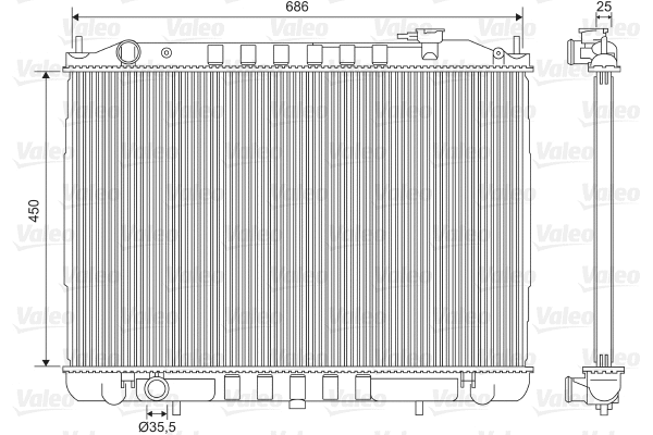 Variklio aušinimo radiatorius VALEO 701611