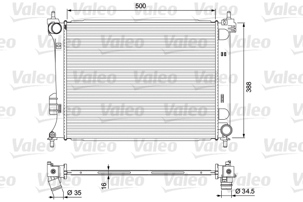 Variklio aušinimo radiatorius VALEO 701729