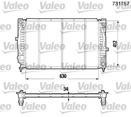 Variklio aušinimo radiatorius VALEO 731757