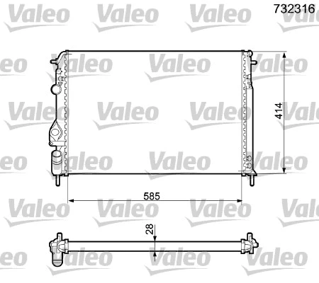 Variklio aušinimo radiatorius VALEO 732316