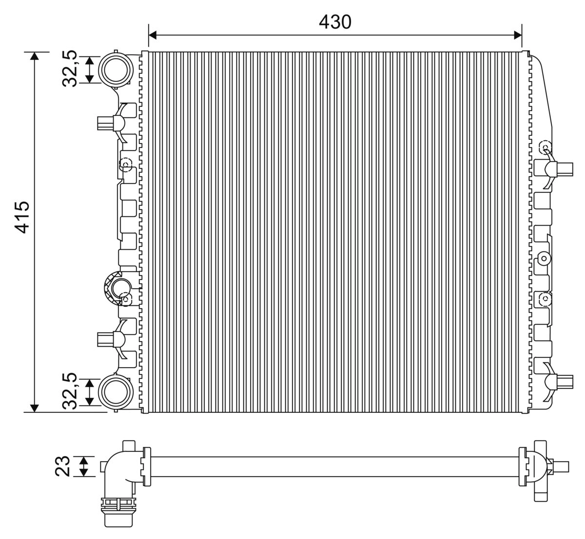 Variklio aušinimo radiatorius VALEO 733062